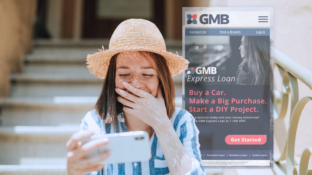 Why Temenos Infinity - Girl applies for an account on mobile phone.