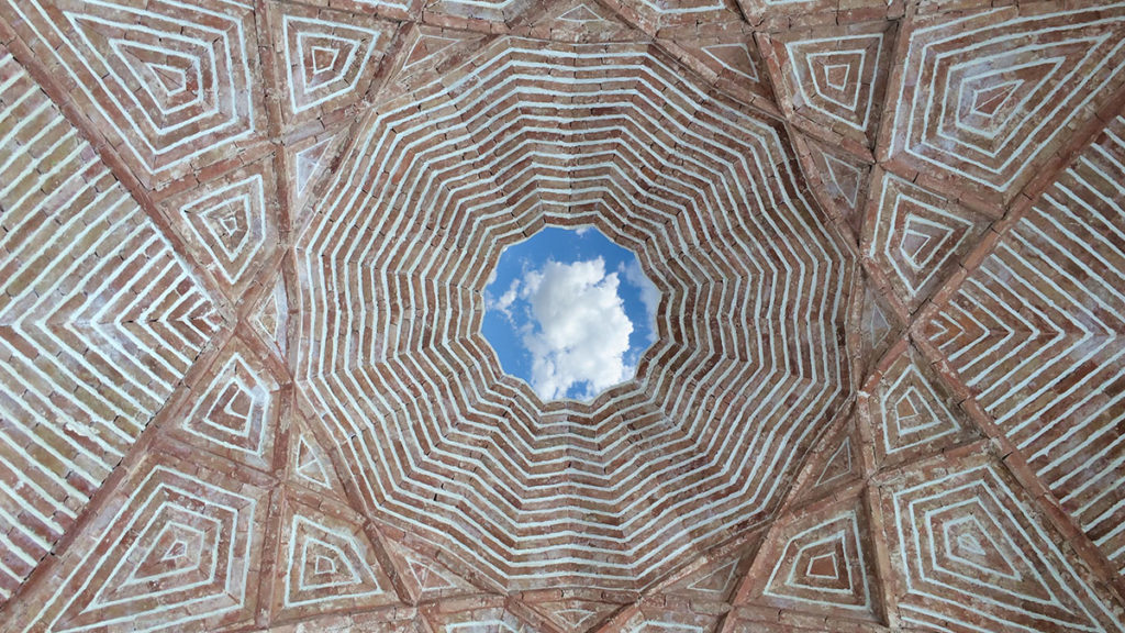 Islamic Banking - Textured ceiling with hole