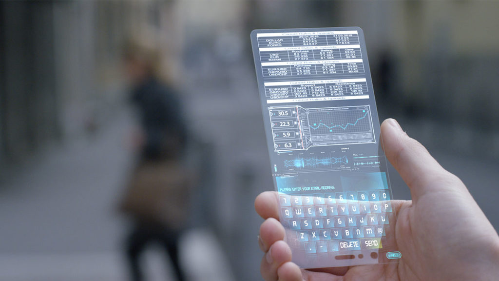 Why Temenos Transact - Man holding futuristic phone