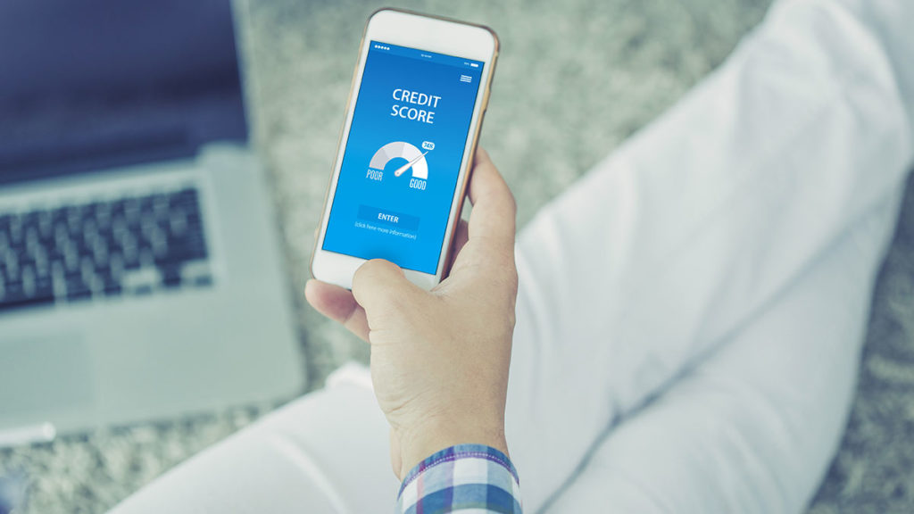 AI and Machine Learning - Man checking his credit score on his phone